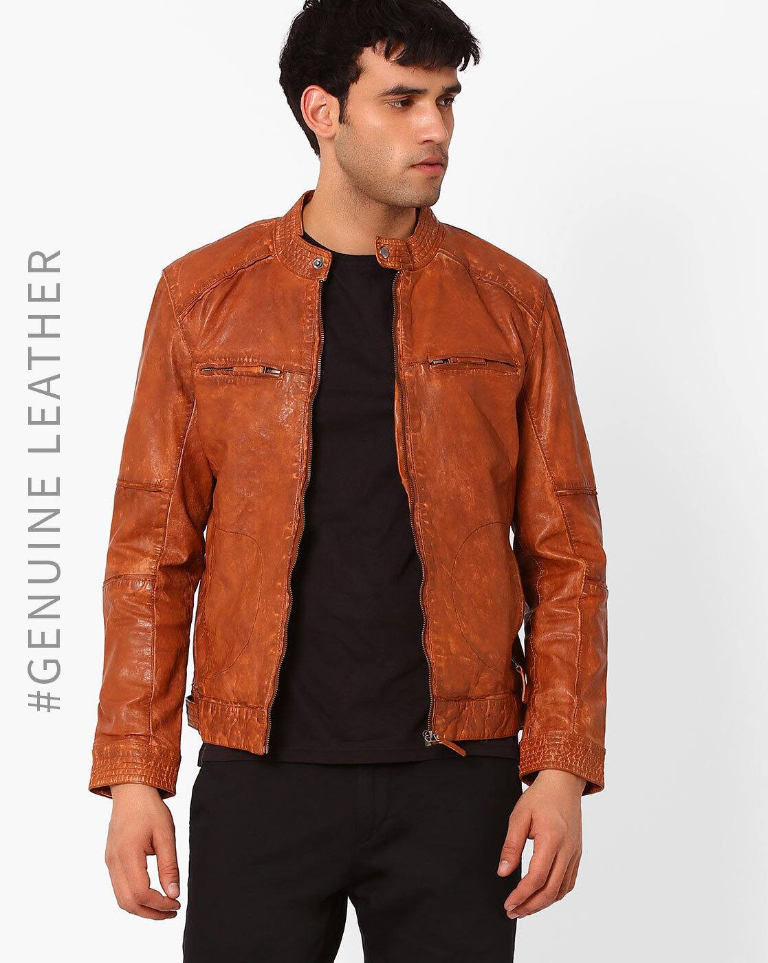 Tan Brown Jackets Coats For Men By Teakwood Leathers Tan Brown Jackets Coats For Men By Teakwood Leathers Ajio Com
