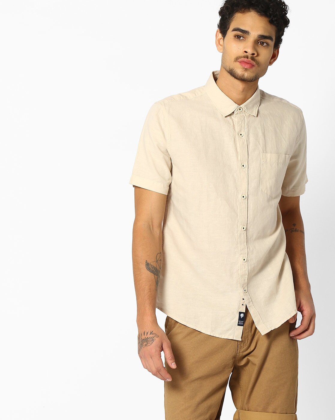 Buy Beige Tshirts for Men by NETPLAY Online