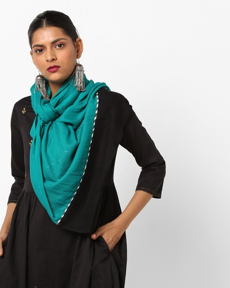 Panelled Dupatta with Striped Piping Price in India
