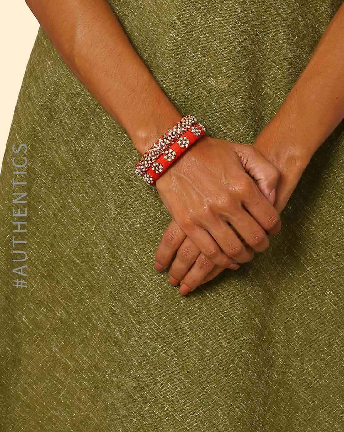 Buy Red Bangles for Women by Indie Picks Online