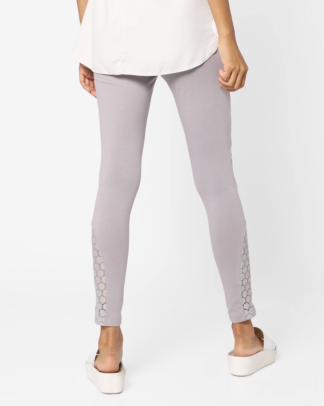 Buy Grey Leggings for Women by AJIO 