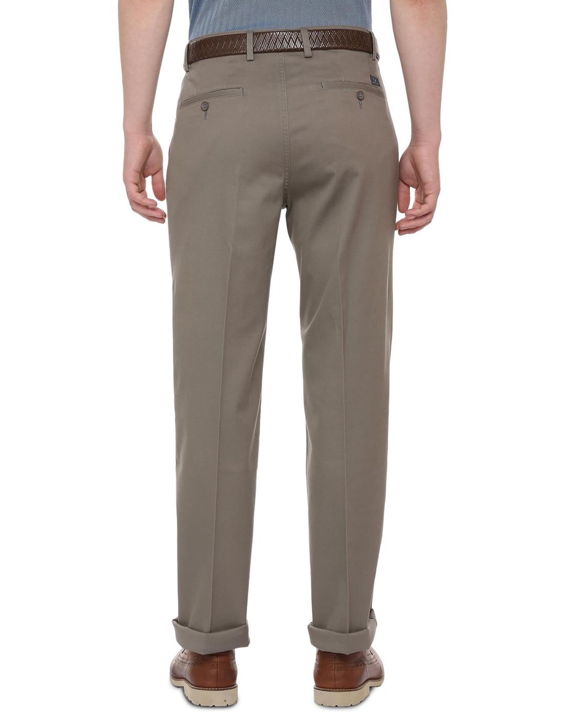 Buy Allen Solly Men Beige Formal Trousers - Trousers for Men 9078323 |  Myntra