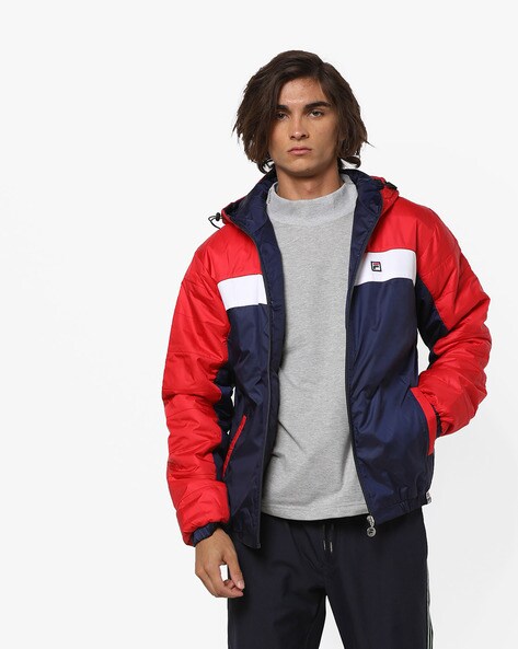 red and blue fila jacket