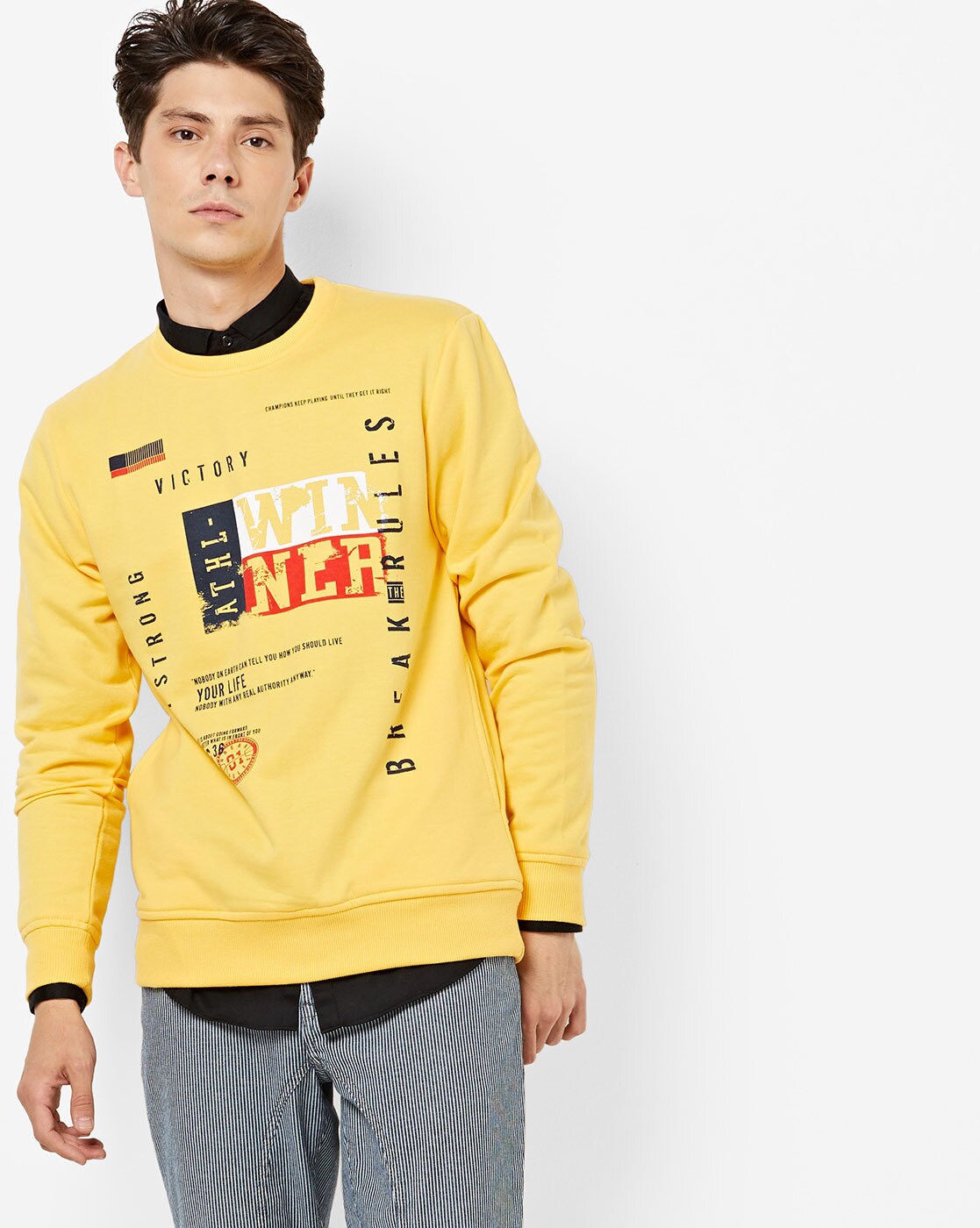 BLIVE Full Sleeve Graphic Print Men Sweatshirt - Buy BLIVE Full Sleeve  Graphic Print Men Sweatshirt Online at Best Prices in India