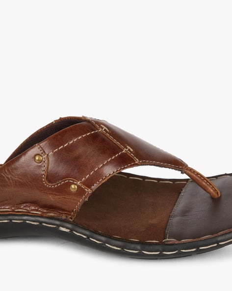 Leather Sandals For Men Slippers Red Tape Floaters Genuine