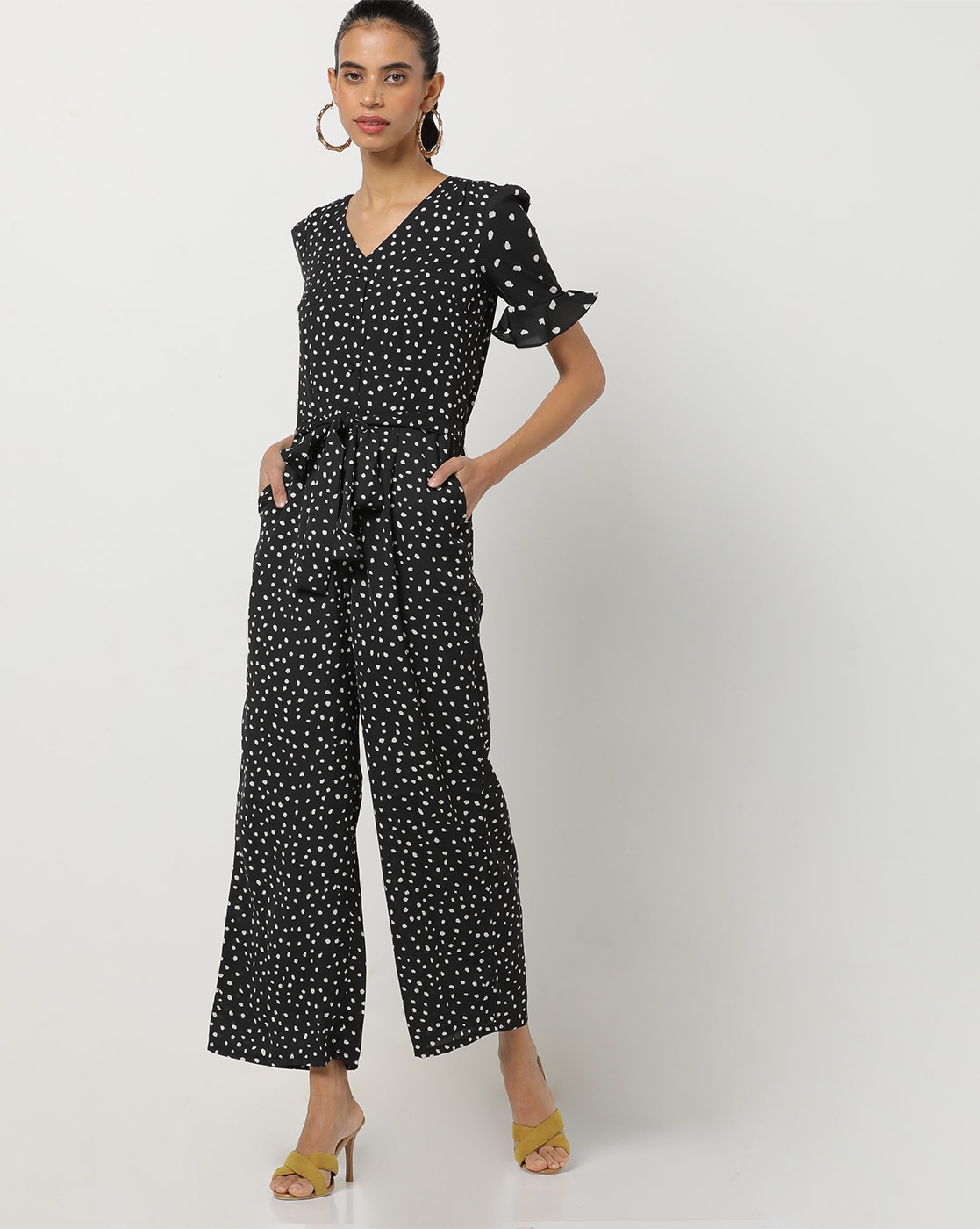 printed jumpsuit dress