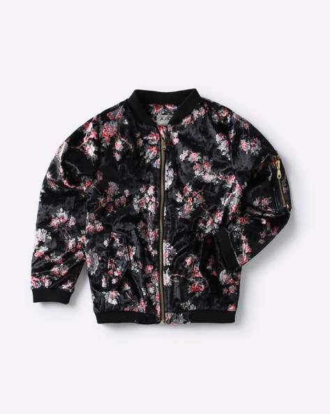 Simone Rocha floral-print Cropped Bomber Jacket - Farfetch