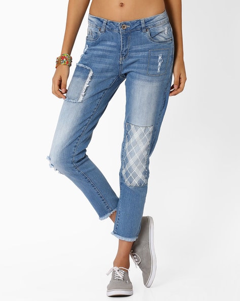 Girls' Frayed Elastic Waist Jeans | Cute Girls' Clothes – Hayden Girls