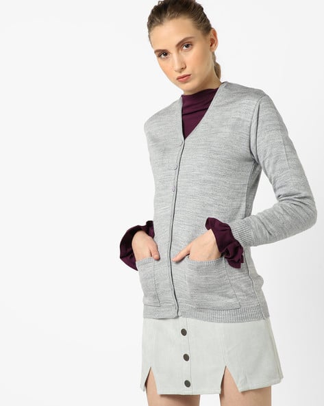 Buy Light Grey Sweaters Cardigans for Women by Fort Collins