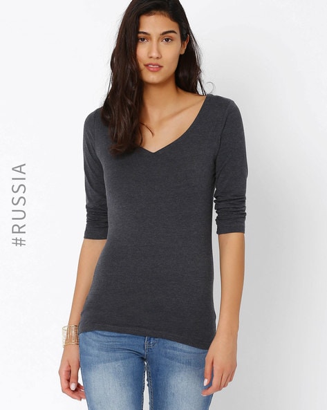 Buy Grey Tshirts for Women by Kira Plastinina Online