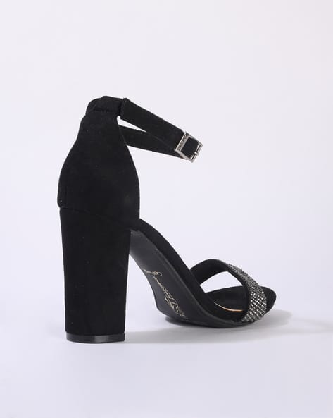 Buy Black Heeled Sandals for Women by CATWALK Online | Ajio.com