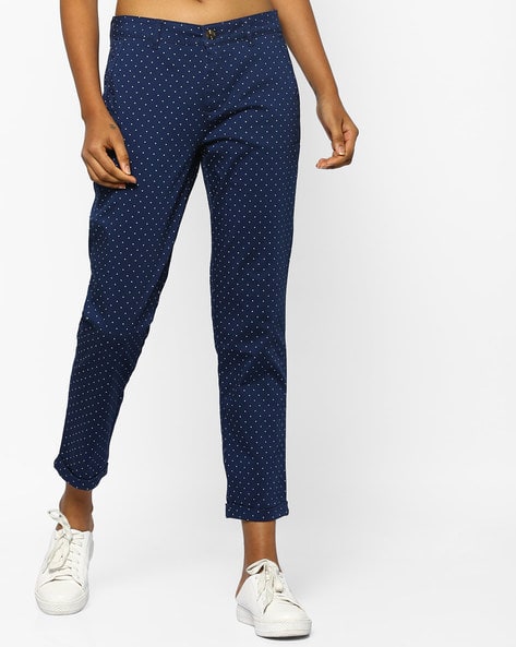 Ankle-Length Polka Dot Pants
