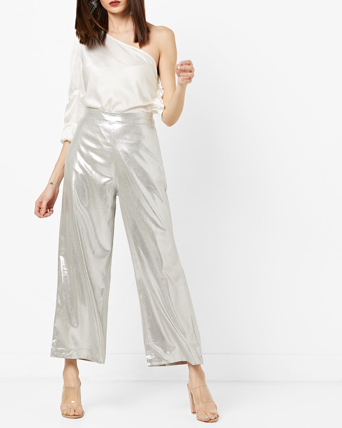 Silver shimmer pants Clearance