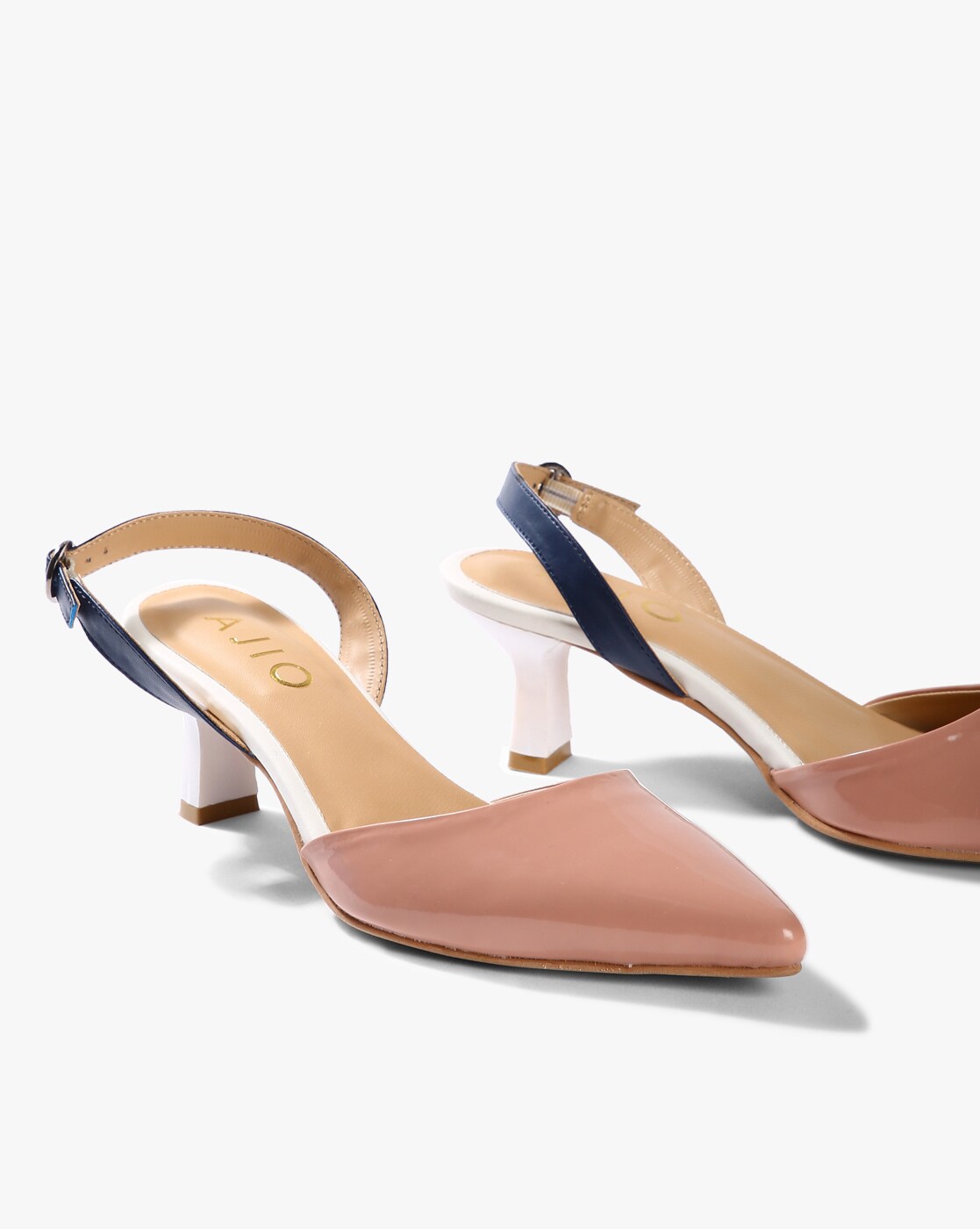 womens navy slingback shoes