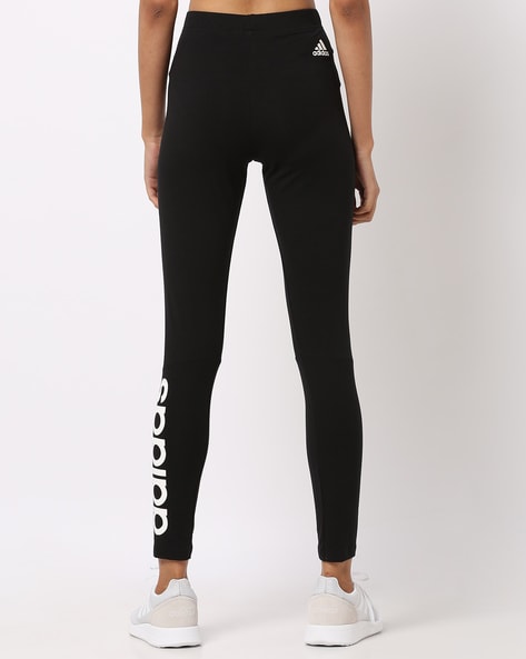 Adidas Womens 3S 3/4 Tights - Black/White AllSportStore.com