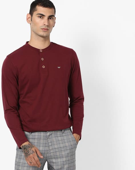 Buy Maroon Tshirts for Men by RED TAPE 