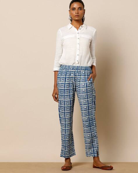 Buy Indigo Pants for Women by Aavaran 