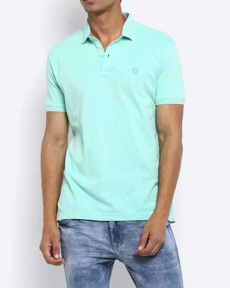 MUFTI Textured Polo T-shirt with Branding