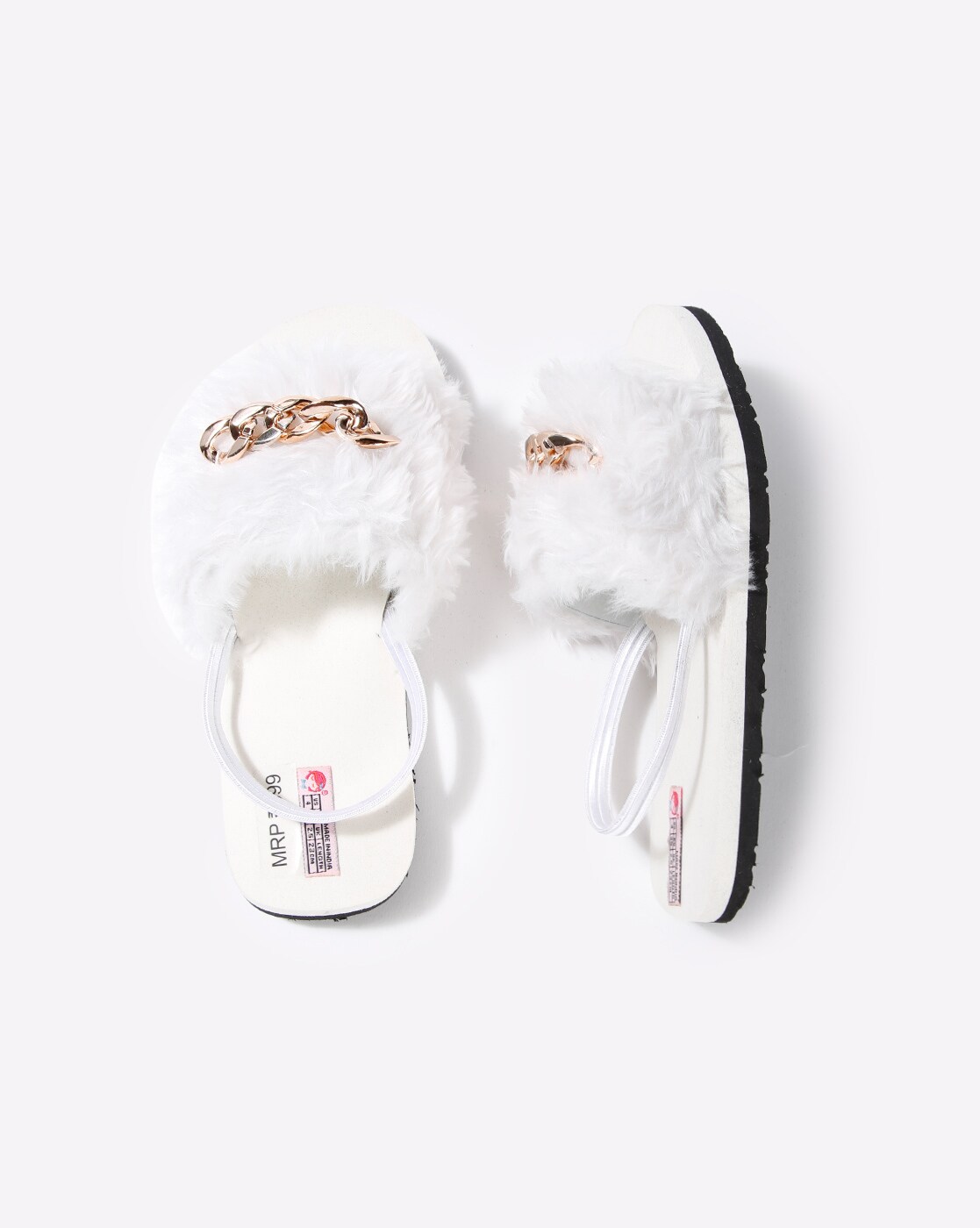 girls white slippers