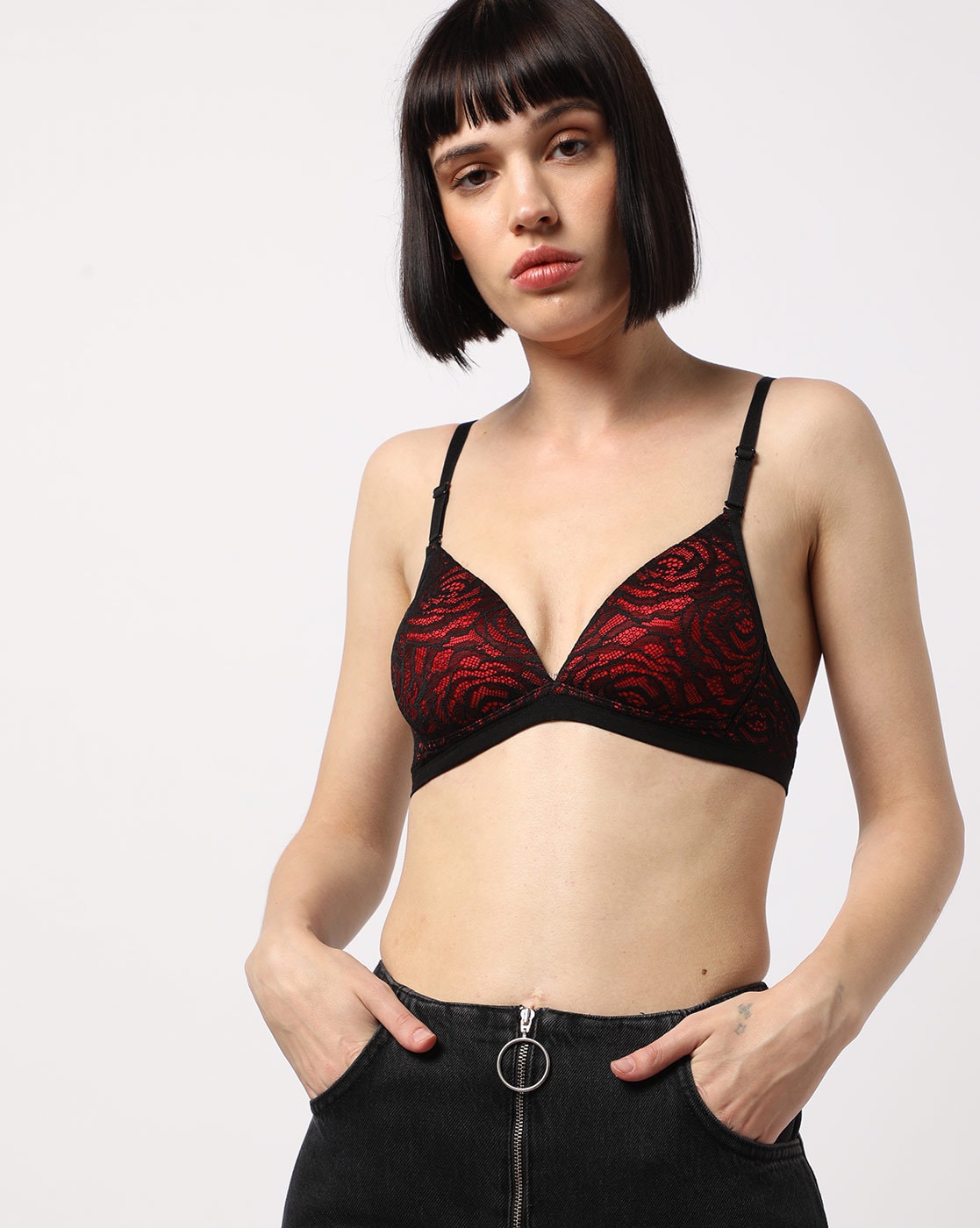 Under-Wired Padded Lace Bra