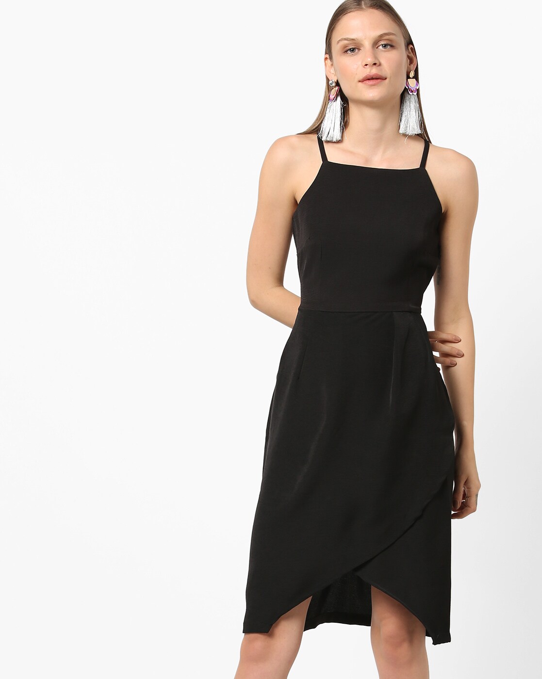 ajio black dress