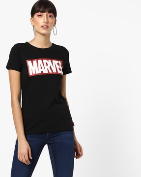 Essentials Disney Star Wars Marvel Short-Sleeve Crew-Neck T-Shirts T-Shirt Femme 
