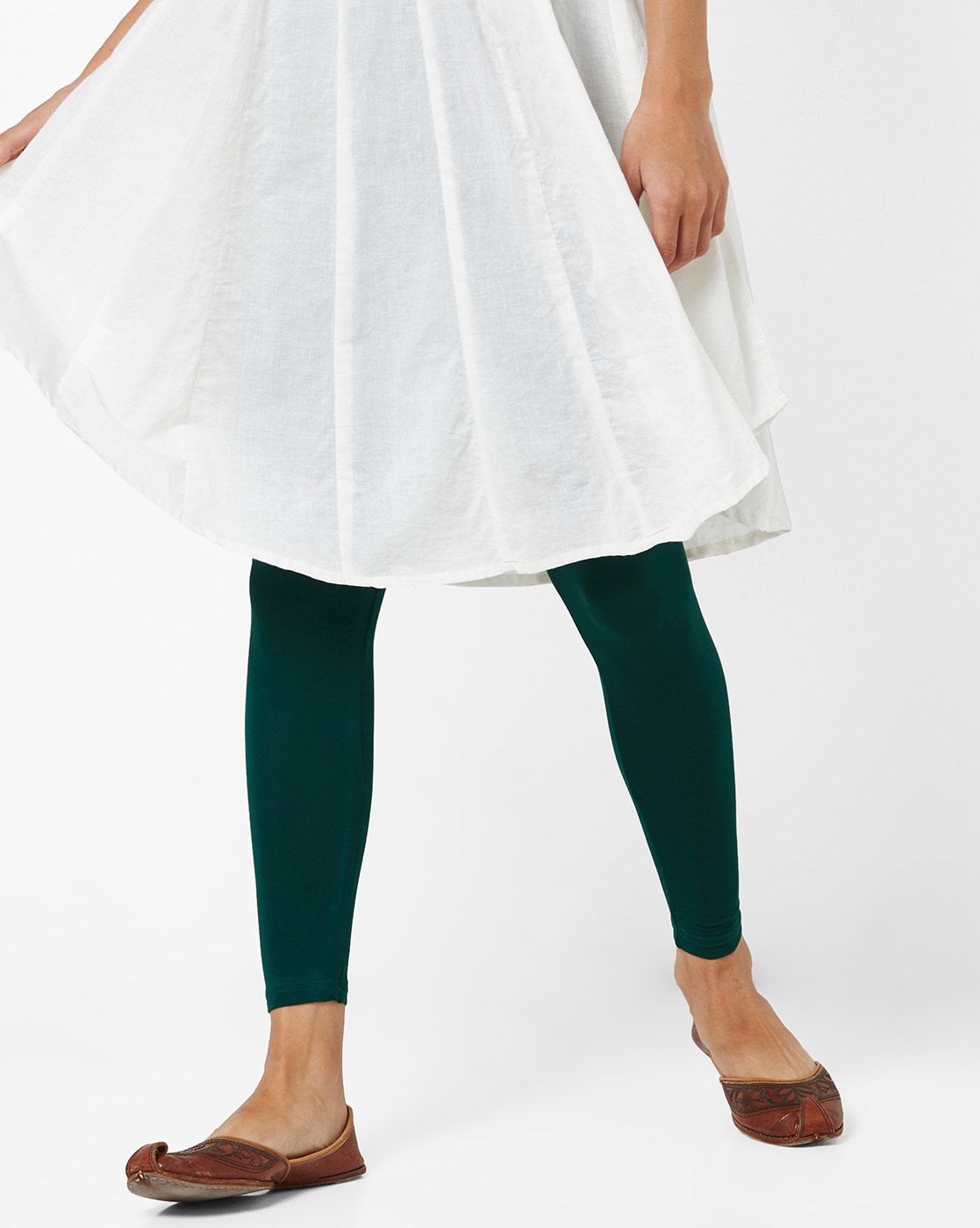 Buy Dark Green Leggings for Women by Melange By Lifestyle Online