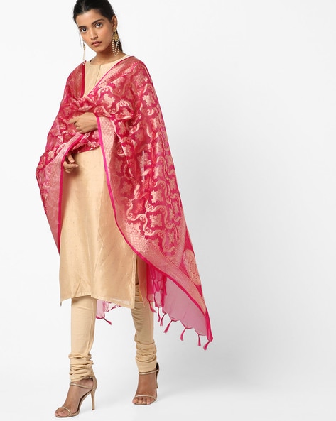 Printed Dupatta with Fringes Price in India