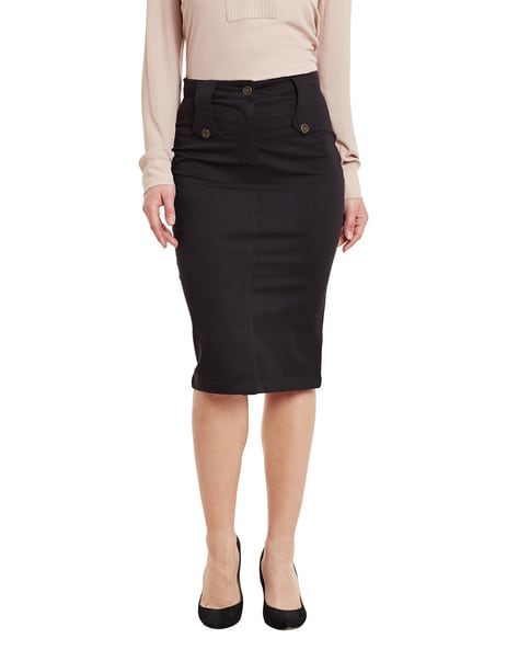 Rider Republic Solid Pencil Skirt