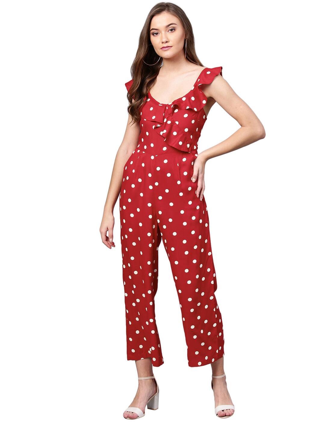 Red Polka Dot Jumpsuit Hotsell, 56% OFF 