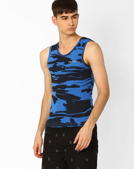 Camouflage Print Cotton Vest