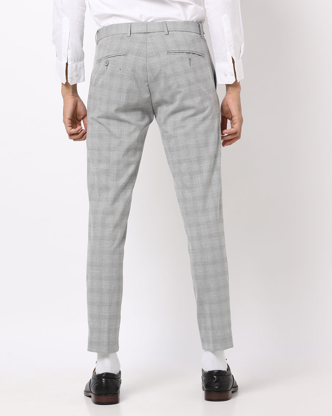 Buy TURTLE Mens Ultra Slim Fit Checks Trousers  Shoppers Stop