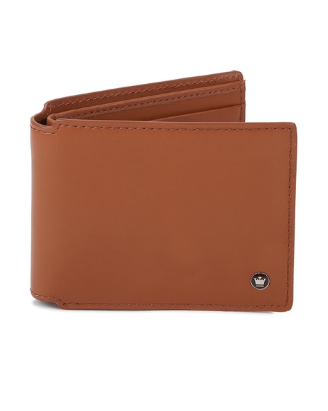 Buy LOUIS PHILIPPE Brown Solid Leather Mens Bi Fold Wallet