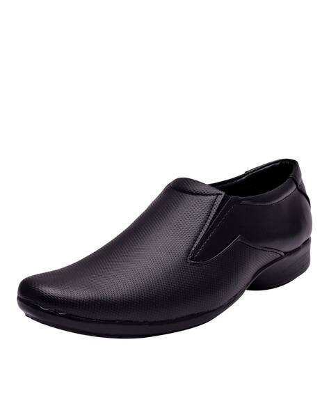 sir corbett black synthetic leather formal shoes