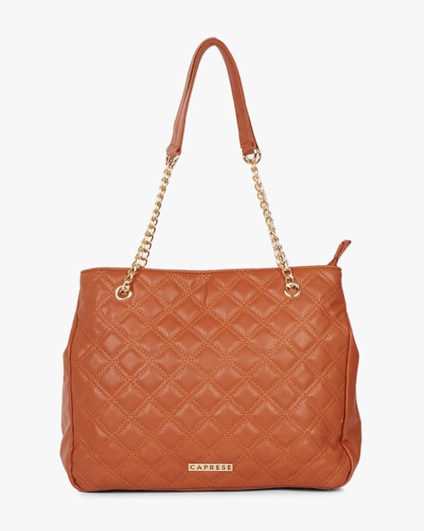 Austria Quilted Handbag With Metallic Chain Straps