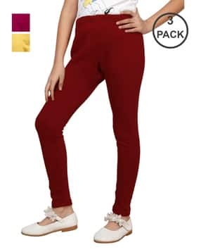 pixie n prince Girls Basic Leggings Pack Of 3-picture-18