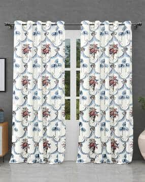 Block Print Window Curtain with Eyelets Header-image-15