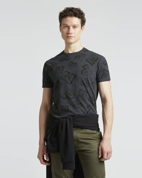 Pepe Jeans Men Typographic Print Slim Fit Crew-Neck T-Shirt