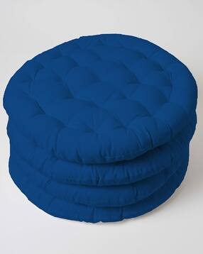 skanda fab Set of 4 Quilted Round Floor Cushions-picture-51