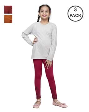 pixie n prince Girls Pack of 3 Floral Print Leggings-picture-3