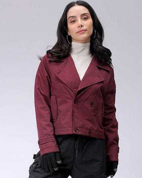 freehand Women Regular Fit Trench Coat with Full Sleeves-picture-38