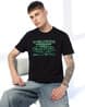 Men Typographic Print Regular Fit Crew-Neck T-Shirt