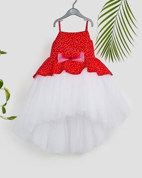 Girls Micro Print Fit & Flare Dress-image-35