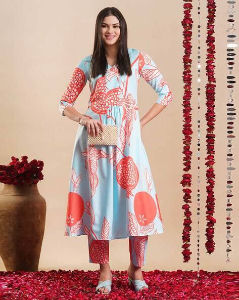 ANNI DESIGNER Women Graphic Print A-Line Kurta Set