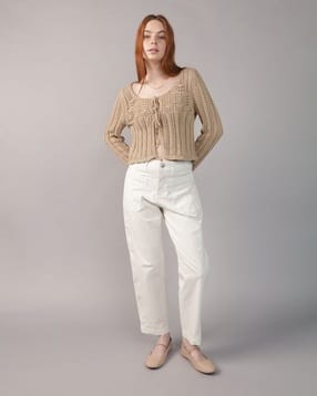 american eagle Women Round-Neck Knitted Cardigan-picture-16