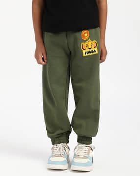 nauti nati Boys Graphic Print Relaxed Fit Track Pants-picture-37