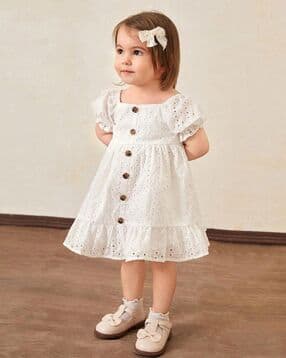 styleconnect Girls Schiffli Embroidered A-Line Dress-picture-14