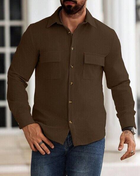 WANQUILA Men Regular Fit Spread-Collar Shirt