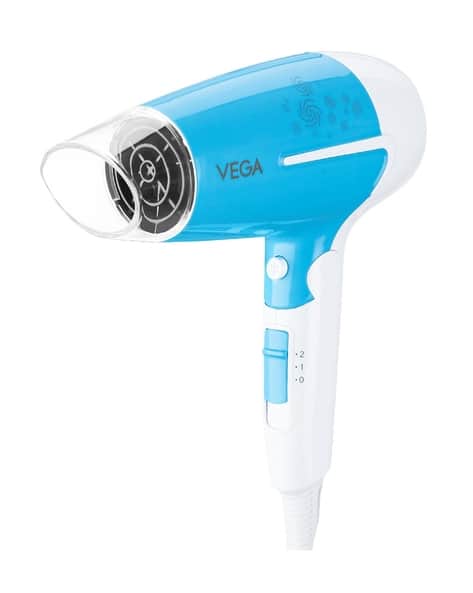 Vega VHDH-32 U Style 1400-1600W Foldable Hair Dryer with 2 Speed 3 Heat Settings