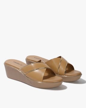 yousta Women Criss-Cross Open-Toe Wedges-picture-10